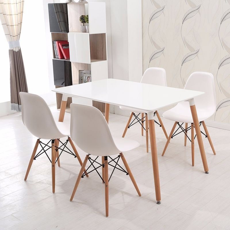 Стул пластиковый Имс (Eames) современный简约, для дома, офиса, кухни, кафе, белый, серый, черный, желтый, розовый, зеленый, красный, синий, оранжевый — фото 2