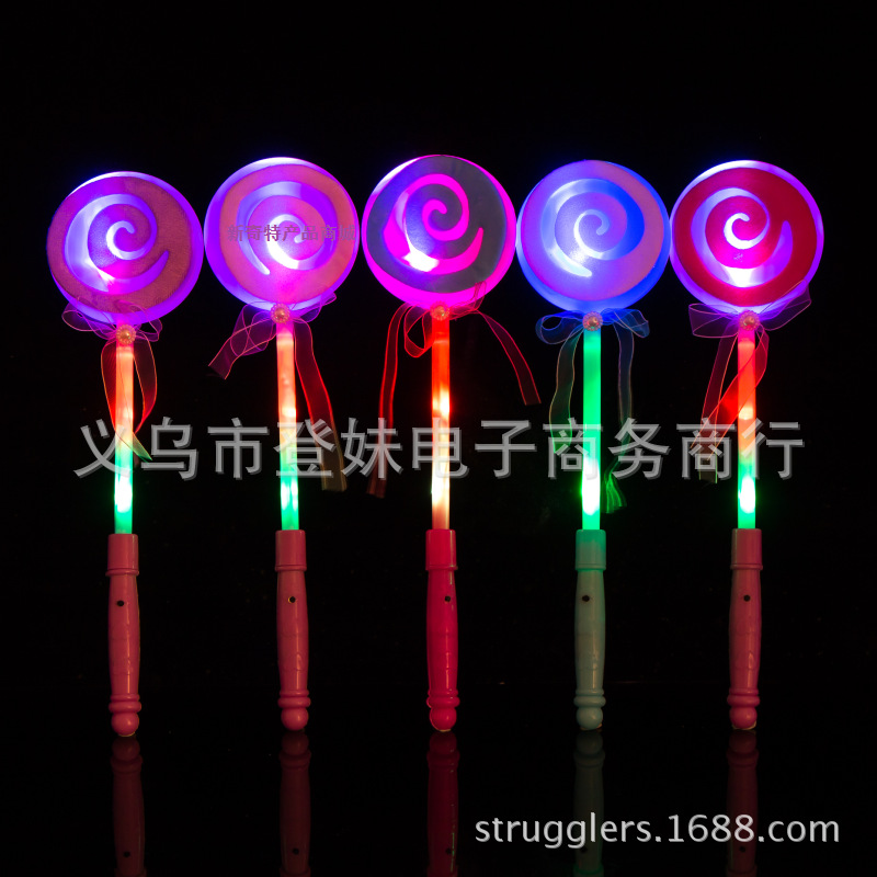 Светящаяся палочка-конфета с лентой, LED, 3 режима мигания