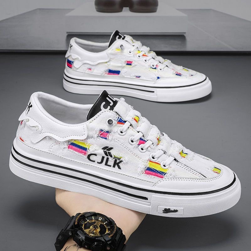 Мужские слипоны на низком ходу из парусины, модель CY61 — фото 2